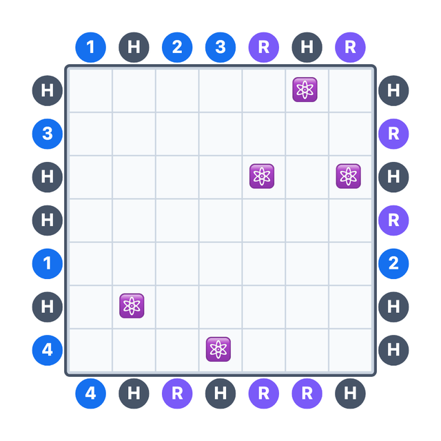 A solved Black Box puzzle