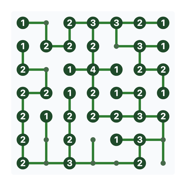 A solved Edaburi puzzle