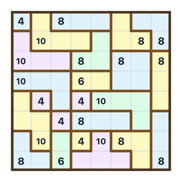 A solved Fence It Up puzzle