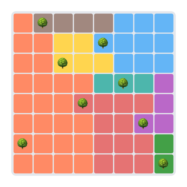 A solved Parks puzzle